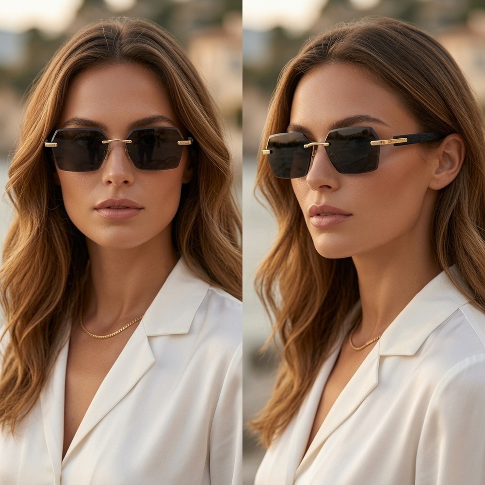 Sunglasses Women Fashion Square Dark Black Lens Business wear Street Shades 2026
